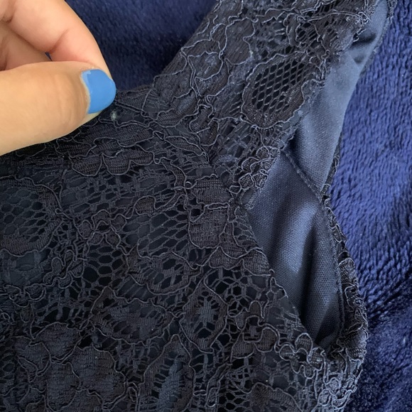 Lulus Dress to Impress Navy Blue Lace Dress Small - Picture 10 of 11